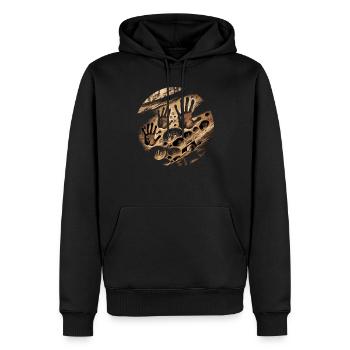 Petroglyph Rock Art Ancient Rock Drawing Indian - Männer Premium Bio Hoodie - Schwarz - Vorne - Nico (187cm)