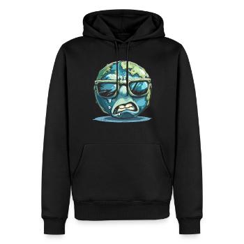 Globe terrestre cool avec lunettes de soleil graphique - Sweat à capuche Premium bio Homme - noir - Devant - Nico (187cm)