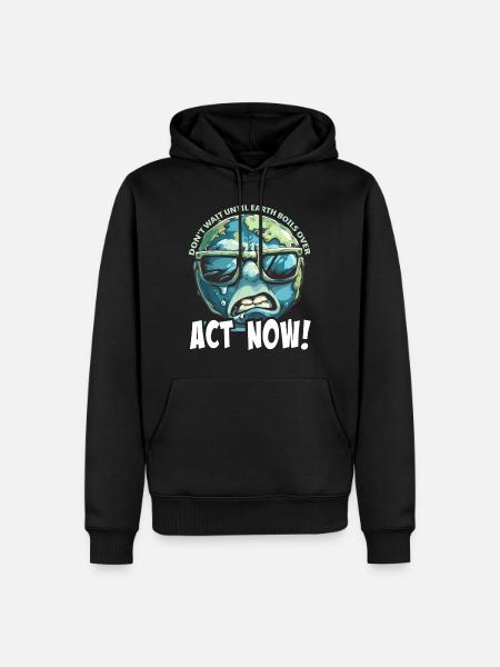 Trade Now Global Warming Protest - Men’s Premium Organic Hoodie - black