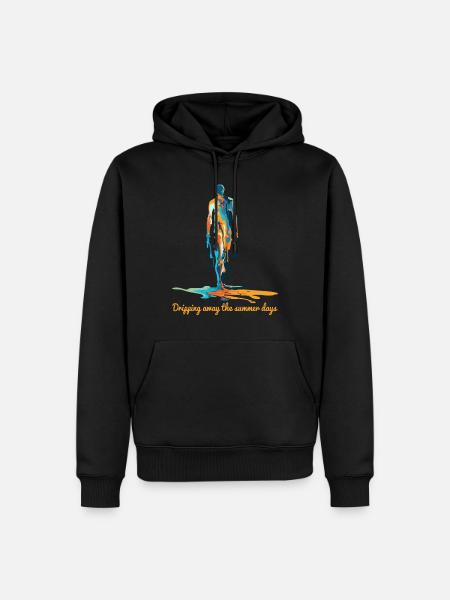 Hot days melt away - Men’s Premium Organic Hoodie - black