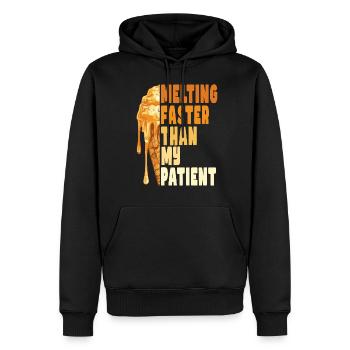 Schmelze Schneller Als Meine Geduld - Männer Premium Bio Hoodie - Schwarz - Vorne - Nico (187cm)