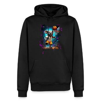 Basketball Koala - Men’s Premium Organic Hoodie - black - Front - Nico (187cm)