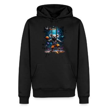 Basketball Koala - Men’s Premium Organic Hoodie - black - Front - Nico (187cm)