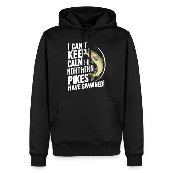Nördlicher Hechtfischer Hecht Angelrute Hechtfisch - Männer Premium Bio Hoodie - Schwarz - Vorne - Nico (187cm)