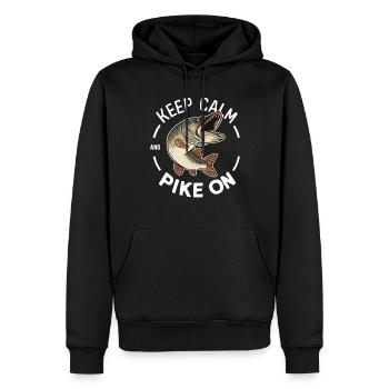 Nördlicher Hechtfischer Hecht Angelrute Hechtfisch - Männer Premium Bio Hoodie - Schwarz - Vorne - Nico (187cm)