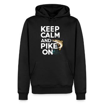 Nördlicher Hechtfischer Hecht Angelrute Hechtfisch - Männer Premium Bio Hoodie - Schwarz - Vorne - Nico (187cm)