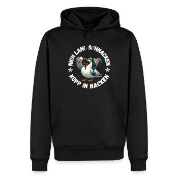 Hamburg North Seagull Party Chat Drink Funny - Men’s Premium Organic Hoodie - black - Front - Nico (187cm)