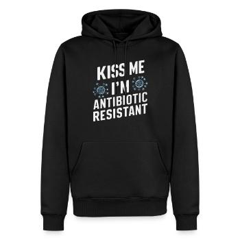 Microbiologiste Microbiologie Laboratoire Biologie des staphylocoques - Sweat à capuche Premium bio Homme - noir - Devant - Nico (187cm)