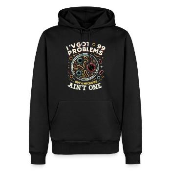 Microbiologiste Microbiologie Laboratoire Biologie des staphylocoques - Sweat à capuche Premium bio Homme - noir - Devant - Nico (187cm)