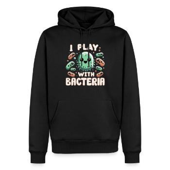 Microbiologiste Microbiologie Laboratoire Biologie des staphylocoques - Sweat à capuche Premium bio Homme - noir - Devant - Nico (187cm)