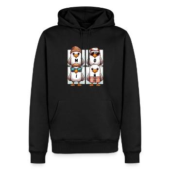 Hamburg Moin Norden Möwe Küste Strand Lustig See - Männer Premium Bio Hoodie - Schwarz - Vorne - Nico (187cm)
