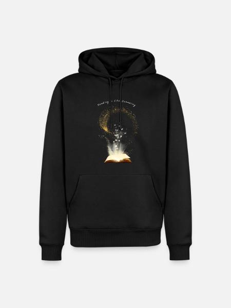 Reading is like dreaming - Men’s Premium Organic Hoodie - black