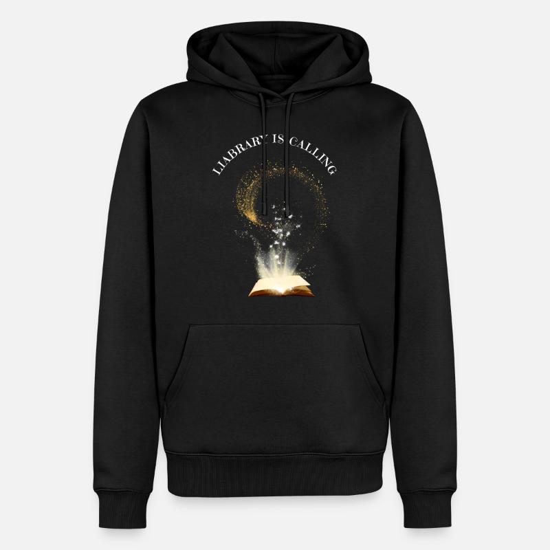 Appels de bibliothèque - Sweat à capuche Premium bio Homme - noir