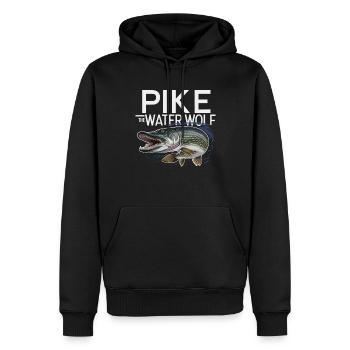 Nördlicher Hechtfischer Hecht Angelrute Hechtfisch - Männer Premium Bio Hoodie - Schwarz - Vorne - Nico (187cm)