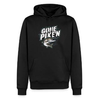 Nördlicher Hechtfischer Hecht Angelrute Hechtfisch - Männer Premium Bio Hoodie - Schwarz - Vorne - Nico (187cm)