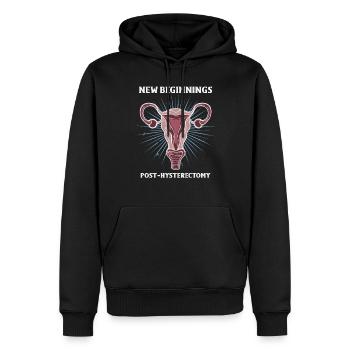 Hystérectomie pour restaurer la - Sweat à capuche Premium bio Homme - noir - Devant - Nico (187cm)