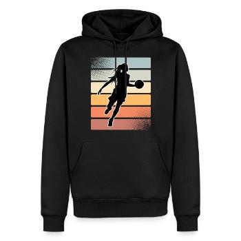 Basketball Basketballerin Frauen Basketball - Männer Premium Bio Hoodie - Schwarz - Vorne - Nico (187cm)