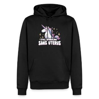 Hystérectomie pour restaurer la - Sweat à capuche Premium bio Homme - noir - Devant - Nico (187cm)