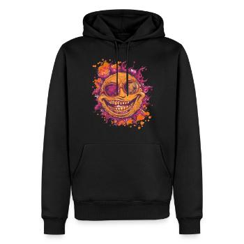 Soleil avec motif de lunettes de soleil cool - Sweat à capuche Premium bio Homme - noir - Devant - Nico (187cm)