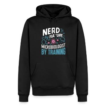 Microbiologiste Microbiologie Laboratoire Biologie des staphylocoques - Sweat à capuche Premium bio Homme - noir - Devant - Nico (187cm)