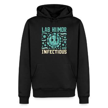 Microbiologiste Microbiologie Laboratoire Biologie des staphylocoques - Sweat à capuche Premium bio Homme - noir - Devant - Nico (187cm)