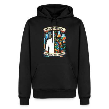 Microbiologiste Microbiologie Laboratoire Biologie des staphylocoques - Sweat à capuche Premium bio Homme - noir - Devant - Nico (187cm)