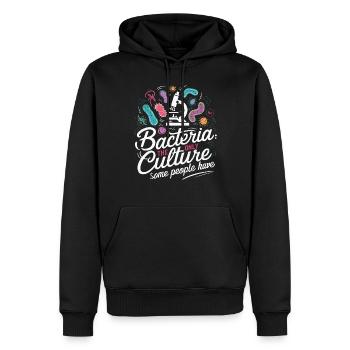 Microbiologiste Microbiologie Laboratoire Biologie des staphylocoques - Sweat à capuche Premium bio Homme - noir - Devant - Nico (187cm)