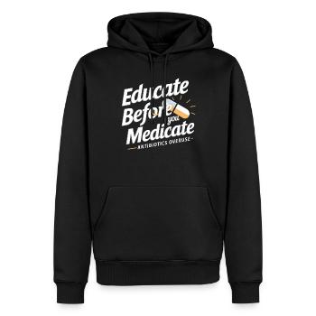 Antibiotika-missbrauch, Antibiotika-resistenz, - Männer Premium Bio Hoodie - Schwarz - Vorne - Nico (187cm)