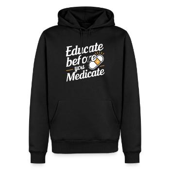 Antibiotika-missbrauch, Antibiotika-resistenz, - Männer Premium Bio Hoodie - Schwarz - Vorne - Nico (187cm)