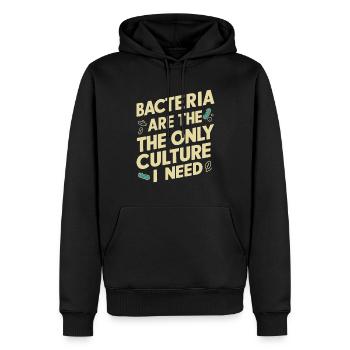 Microbiologiste Microbiologie Laboratoire Biologie des staphylocoques - Sweat à capuche Premium bio Homme - noir - Devant - Nico (187cm)