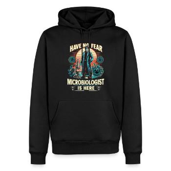 Microbiologiste Microbiologie Laboratoire Biologie des staphylocoques - Sweat à capuche Premium bio Homme - noir - Devant - Nico (187cm)