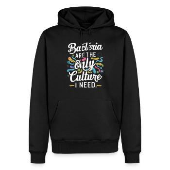 Microbiologiste Microbiologie Laboratoire Biologie des staphylocoques - Sweat à capuche Premium bio Homme - noir - Devant - Nico (187cm)
