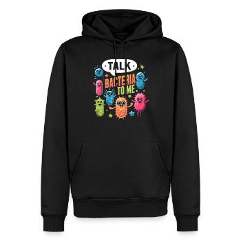 Microbiologiste Microbiologie Laboratoire Biologie des staphylocoques - Sweat à capuche Premium bio Homme - noir - Devant - Nico (187cm)
