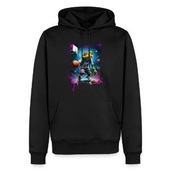 Basketball Frog - Men’s Premium Organic Hoodie - black - Front - Nico (187cm)