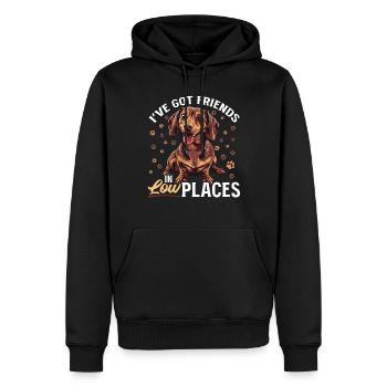 Dachshund Doxie Wiener Dog Breed I´ve Got Friends - Männer Premium Bio Hoodie - Schwarz - Vorne - Nico (187cm)