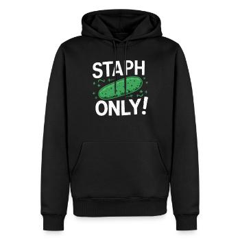 Microbiologiste Microbiologie Laboratoire Biologie des staphylocoques - Sweat à capuche Premium bio Homme - noir - Devant - Nico (187cm)
