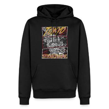 Japan japanischer Drache Streetwear - Männer Premium Bio Hoodie - Schwarz - Vorne - Nico (187cm)