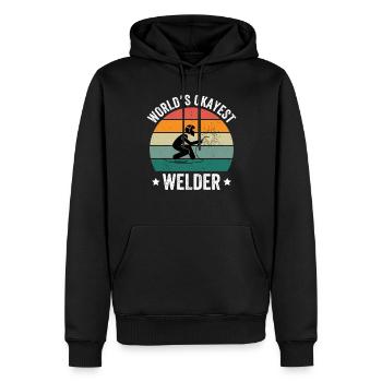 World's Okayest Welder - Männer Premium Bio Hoodie - Schwarz - Vorne - Nico (187cm)