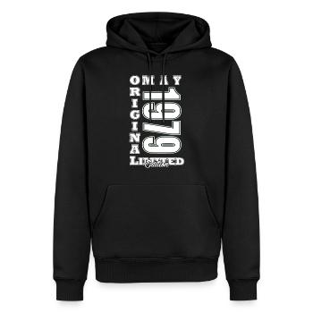 Mai 1979 Mai Anniversaire 1979 Mai Original - Sweat à capuche Premium bio Homme - noir - Devant - Nico (187cm)
