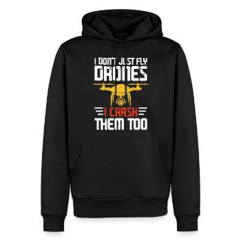 Drone - Men’s Premium Organic Hoodie - black - Front - Nico (187cm)