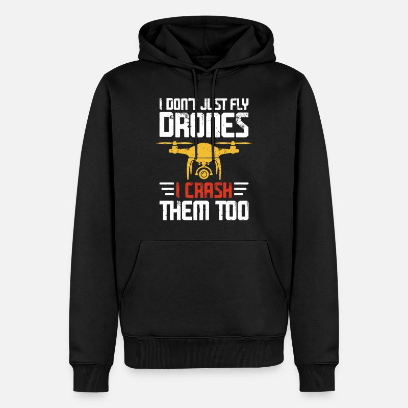 Drone - Sweat à capuche Premium bio Homme - noir