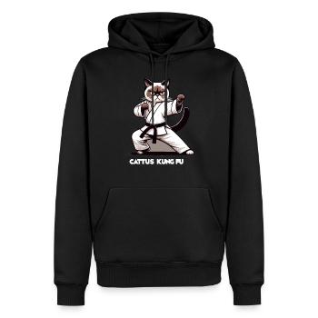 Kung Fu Kung Fu Chinois Kung Fu Asiatique - Sweat à capuche Premium bio Homme - noir - Devant - Nico (187cm)