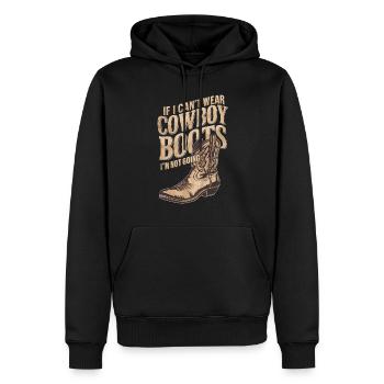 Cowboy Barn Bull Rider Rodeo Country Western - Männer Premium Bio Hoodie - Schwarz - Vorne - Nico (187cm)