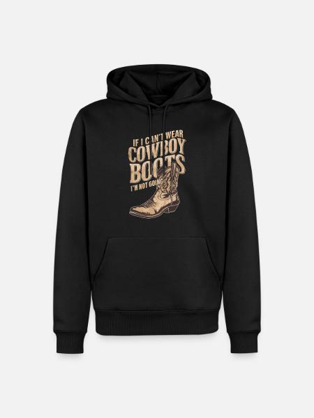 Cowboy Barn Bull Rider Rodeo Country Western - Männer Premium Bio Hoodie - Schwarz