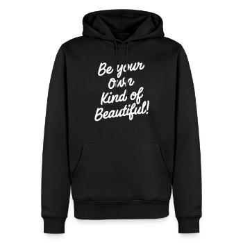 Sei Deine Eigene Art von Schön - Männer Premium Bio Hoodie - Schwarz - Vorne - Nico (187cm)