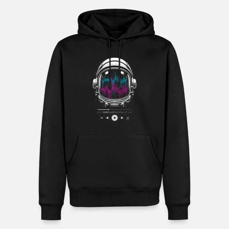 Astronaute Soundtrack space - Sweat à capuche Premium bio Homme - noir