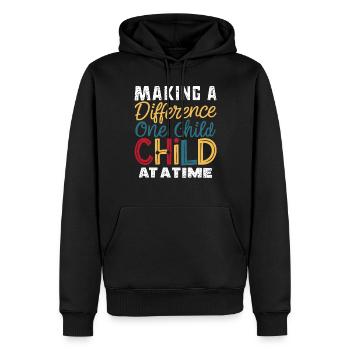 Sonderpädagogik-lehrer „sped Teacher Inclusion“ - Männer Premium Bio Hoodie - Schwarz - Vorne - Nico (187cm)
