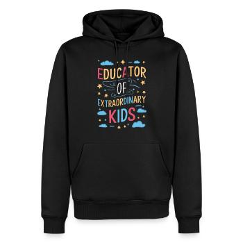 Sonderpädagogik-lehrer „sped Teacher Inclusion“ - Männer Premium Bio Hoodie - Schwarz - Vorne - Nico (187cm)