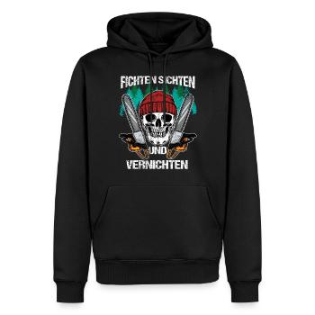 Criblage de l’épinette Destruction des bûcherons - Sweat à capuche Premium bio Homme - noir - Devant - Nico (187cm)