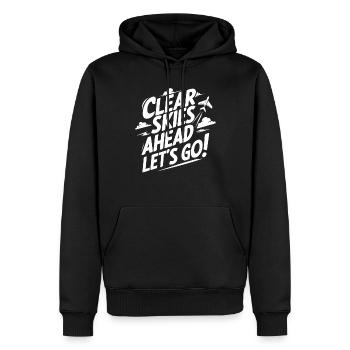 Contrôleur de la circulation aérienne Aircraft Flight Service - Sweat à capuche Premium bio Homme - noir - Devant - Nico (187cm)